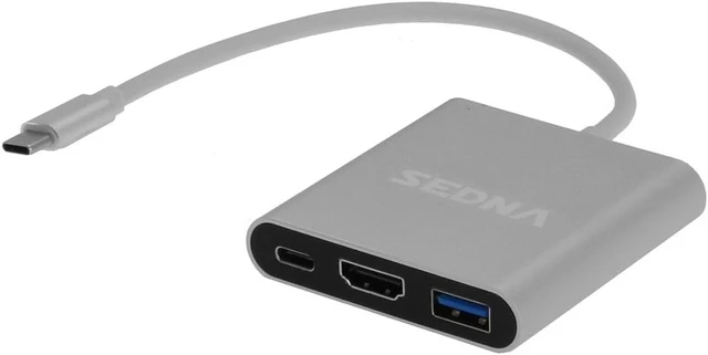 Alt view image 2 of 3 - Sedna - USB 3.1 Type-C to 4K HDMI Adapter,USB 3.0 HUB with 1 USB PD Charging Port, for Apple The MacBook,Microsoft Surface Pro ..etc.