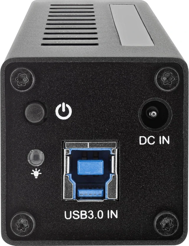 Alt view image 3 of 6 - InLine 35395C USB 3.0 Hub, 10 Port, Aluminium Housing, Black, with 4A Power Supply