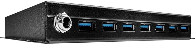 Alt view image 4 of 4 - Lindy USB 3.0 Industrial 7 Port Hub, Metal, 43128