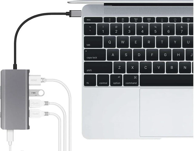 Alt view image 5 of 5 - LMP 5-Port USB-C Video Hub with HDMI, USB 3.0 and USB-C - Space Gray