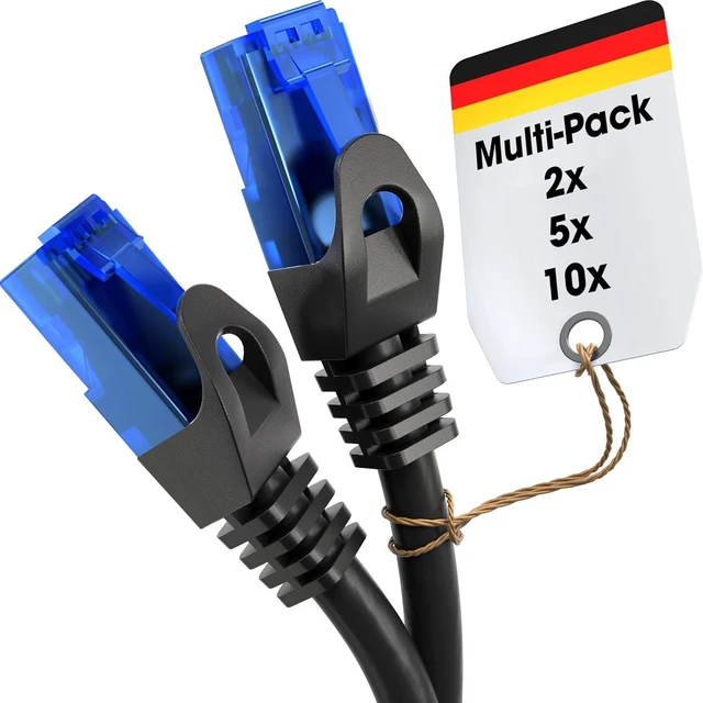 Main image of KabelDirekt Network Cable 10Gbps 10x50ft, Black