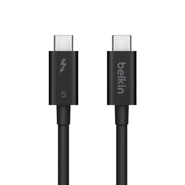 Alt view image 5 of 5 - Belkin USB-C Thunderbolt 5 Cable, 240W Power Delivery, Bandwidth Boost up to 120Gbps, 3X Faster Data Transfer, 4K UHD Image Resolution, 1m USB C Cable, Intel Certified - Black