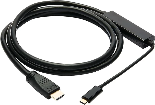 Alt view image 2 of 5 - Tripp Lite USB C to HDMI Cable Adapter (M/Thunderbolt 3 HDMI Cable Adapter, Gen 1, Converter in Middle of Cable, 4K HDMI @ 60 Hz, 4: Black, 6 ft. (U444-006-H4K6BM)