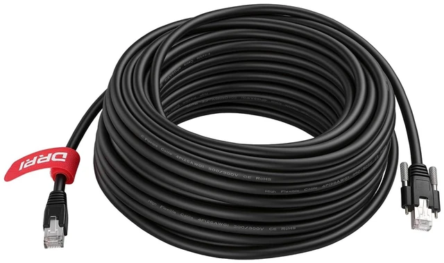 Main image of GigE Cat 6 S/STP DrC with RJ-45 Horizontal Locking Screws Data Cable for Cognex CCD Basler Gige Cameras
