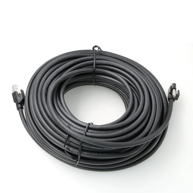 Alt view image 4 of 4 - GigE Cat 6 S/STP DrC with RJ-45 Horizontal Locking Screws Data Cable for Cognex CCD Basler Gige Cameras