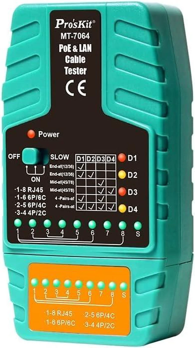 Main image of Cable Tester Po'sKit MT-7064-C POE Video Surveillance Network Cable Finder RJ11 RJ12 RJ45 Connection Port Line Measuring Tool