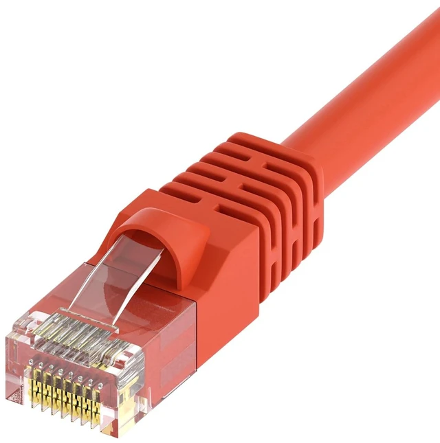 Alt view image 3 of 4 - uCore 20 Pack - 6in Cat 6 Ethernet Cable Bubble Boot, 24AWG, Booted, Molded, Cat6 Patch Cord, 6 Inch, Red