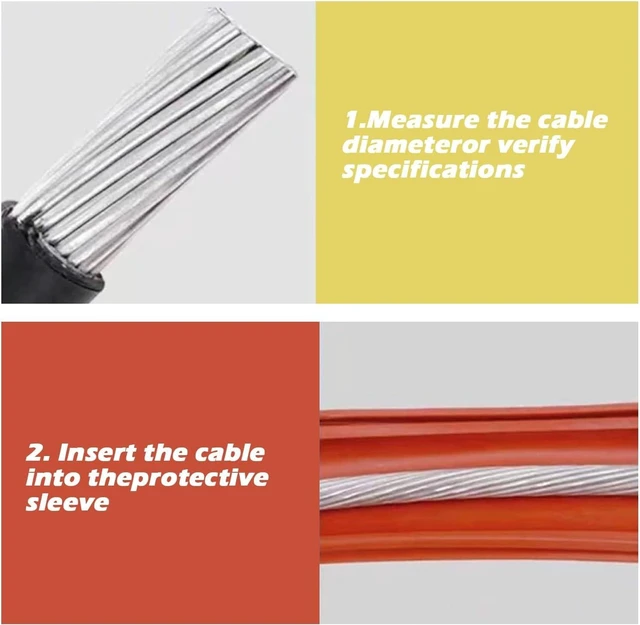 Alt view image 5 of 7 - 10ft 35KV Silicone Cable Insulation Cover, Durable Weatherproof Wire Protector Sleeve for Power Lines, Open Type Insulating Cover (Black, ID 16mm/0.63in)