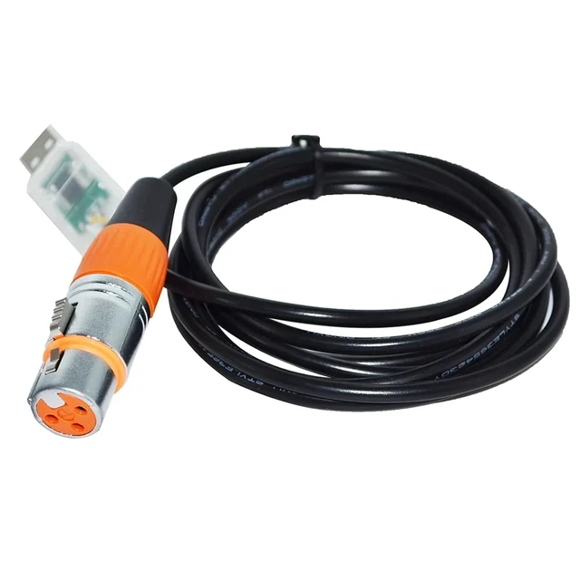 Alt view image 2 of 6 - Industrial FT232RL CHIP USB to RS485 DMX512 3P XLR Female/Male Converter Freestyler QLC Stage Controller Cable(1.8M,XLR Male A)