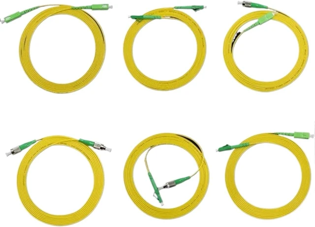 Alt view image 2 of 4 - Fiber Patch Cord SC to LC UPC, FC to ST UPC, Single Mode(50M,SC A-FC)