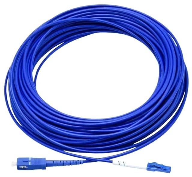 Main image of 1-500M Armored Optical Patchcord Waterproof LC SC FC ST SM Single Core Blue Indoor Outdoor Fiber Optic Jumper(3m 5pcs,LC-SC)