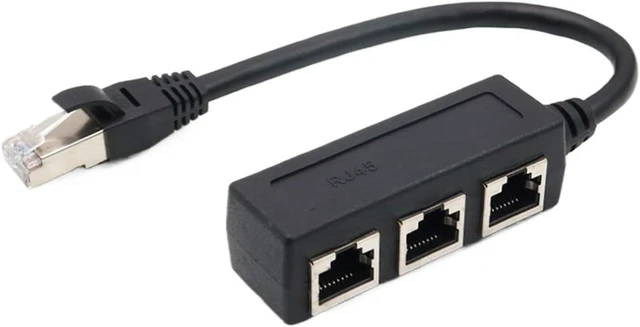 Main image of 1 to 3 RJ45 Splitter LAN Ethernet Network RJ45 Connector Extender Adapter Cable for Networking 1 Male to 3 Female Extension