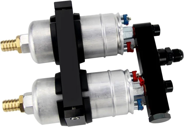 Alt view image 2 of 6 - 2pcs 044 Racing External Fuel Pump with Mounting Bracket 0580254044 Universal E85