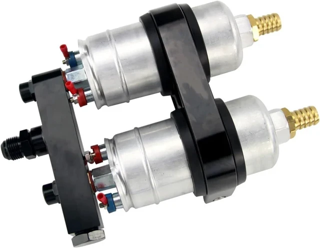 Alt view image 5 of 6 - 2pcs 044 Racing External Fuel Pump with Mounting Bracket 0580254044 Universal E85