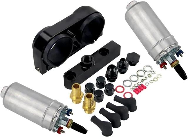 Alt view image 6 of 6 - 2pcs 044 Racing External Fuel Pump with Mounting Bracket 0580254044 Universal E85