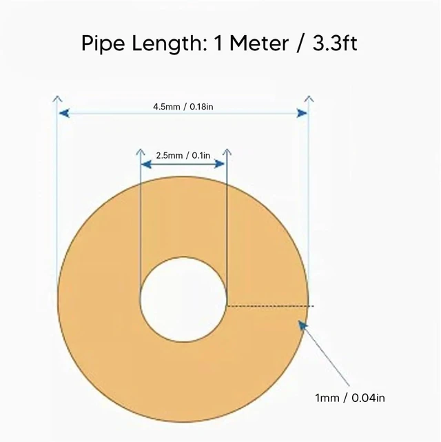 Alt view image 5 of 6 - 1 Meter 2.5x4.5mm Peristaltic Pump Pipe BPT Silicone Tubing Fluid Transfer Hose for Laboratory