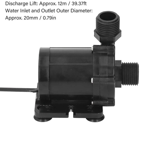 Alt view image 2 of 6 - Pup Brushless otor Low Noise 12V 30W 700L/H 12 Discharge for Heater