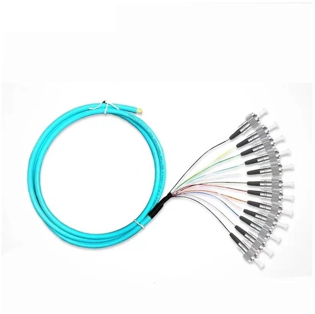 Alt view image 3 of 5 - Optical Fiber Pigtails 12 Colored SC OM3 / OM4 10 Gigabit multimode FC LC ST Bundle Pigtail(ST OM4)