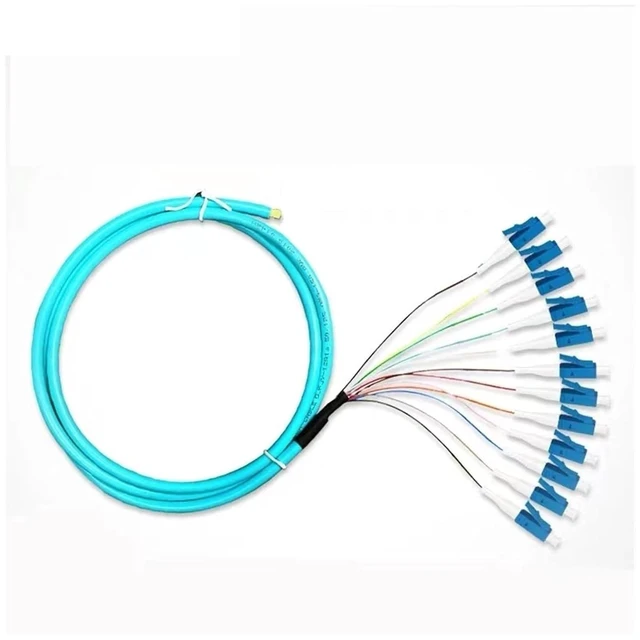 Alt view image 4 of 5 - Optical Fiber Pigtails 12 Colored SC OM3 / OM4 10 Gigabit multimode FC LC ST Bundle Pigtail(ST OM4)