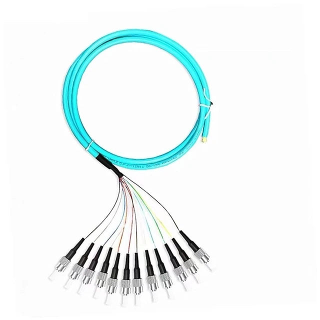 Alt view image 5 of 5 - Optical Fiber Pigtails 12 Colored SC OM3 / OM4 10 Gigabit multimode FC LC ST Bundle Pigtail(ST OM4)