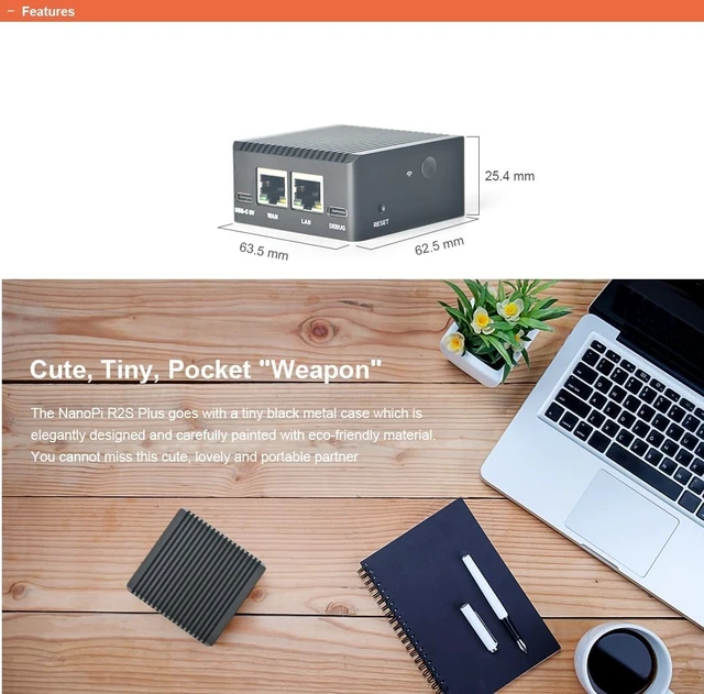 Alt view image 5 of 7 - youyeetoo NanoPi R2S Plus Router RK3328(R2S Plus WiFi Combo)