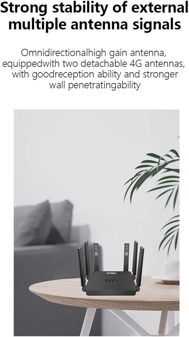 Alt view image 6 of 6 - 4G/5G LTE Cellular Router Europe with SIM Card Slot and Battery