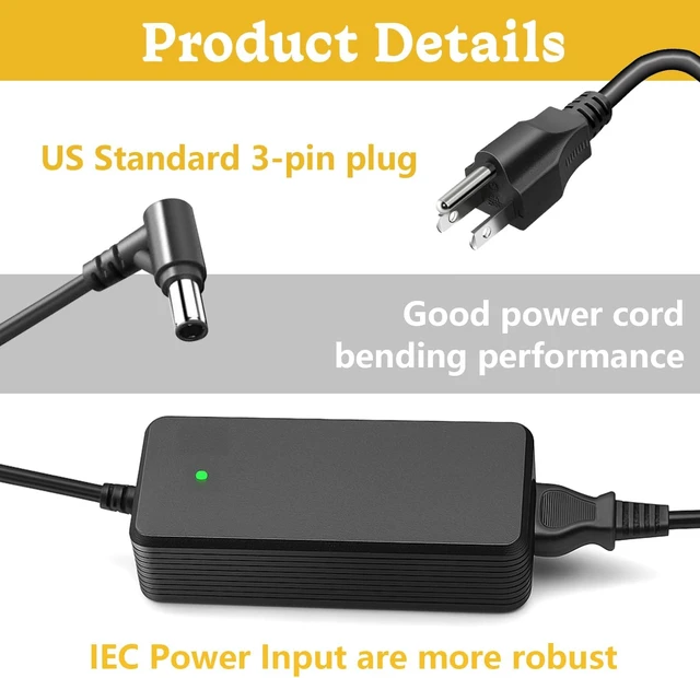 Alt view image 5 of 7 - 54V 3.9A Power Supply Adapter for Ubiquiti UniFi XG 6 PoE US-XG-6POE USW-Ultra-210W 6/8 Port Networks Switch UACC-Adapter-AC-210W ADS-210NX-48-1 540210E Power Cord Charger