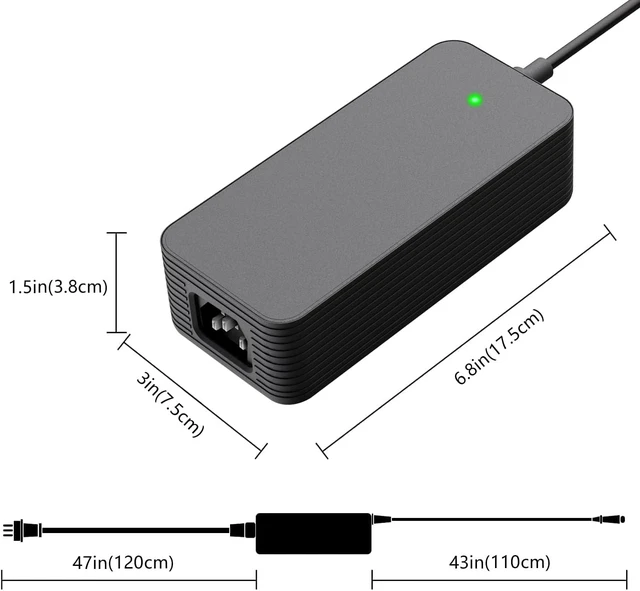 Alt view image 3 of 7 - 54V 3.9A Power Supply Adapter for Ubiquiti UniFi XG 6 PoE US-XG-6POE USW-Ultra-210W 6/8 Port Networks Switch UACC-Adapter-AC-210W ADS-210NX-48-1 540210E Power Cord Charger