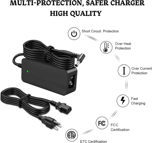 Alt view image 4 of 7 - 54V 3.9A Power Supply Adapter for Ubiquiti UniFi XG 6 PoE US-XG-6POE USW-Ultra-210W 6/8 Port Networks Switch UACC-Adapter-AC-210W ADS-210NX-48-1 540210E Power Cord Charger