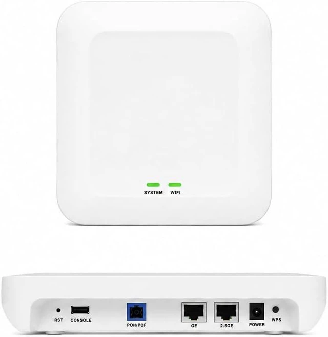 Alt view image 3 of 3 - GPON ONT Wi-Fi 6 Gateway, FTTO Slave Gateway, AX3000 Dual-Band, 2.5GbE Port, Built-in Antennas, Desktop Optical Network Terminal for Enterprise Networks