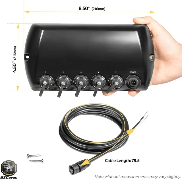 Alt view image 5 of 7 - 408450-1 AS ETH 5PXG 5-Port Ethernet Switch for Humminbird Helix, APEX, SOLIX, XPLORE Fish Finders - Marine Network Hub for Sharing Sonar, MEGA Live, TargetLock & NMEA 2000 Devices