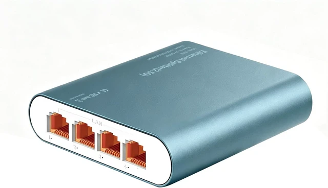 Main image of 5 Port 2.5Gb Ethernet Switch with POE Input, 1 to 4 Network Splitter 2500Mbps with Type-C Power Cable, RJ45 Internet Adapter High Speed for Cat 5/5e/6/7/8 Cable, Aluminum Case, Ultra Slim