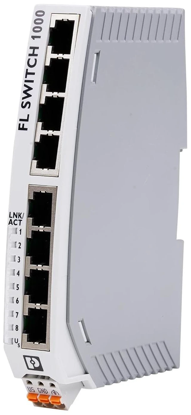 Main image of PHOENIX CONTACT 1085256, Industrial Ethernet Switch, 8 Ports, 10/100 Mbps, Unmanaged, Plastic Case, Compatible with Industrial Computer, PLC, Sensor, Equipment