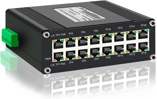 Main image of Elenzk 16 Port Gigabit IEEE802.3at 30W RJ45 Network PoE Switch