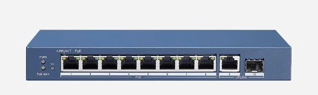 Main image of LTS LTPOE-SW804EGBT-C 8-Port Gigabit Unmanaged PoE Switch with 110W Power Budget and 1 Combo Port (Replacement for LTPOE-SW801EG)