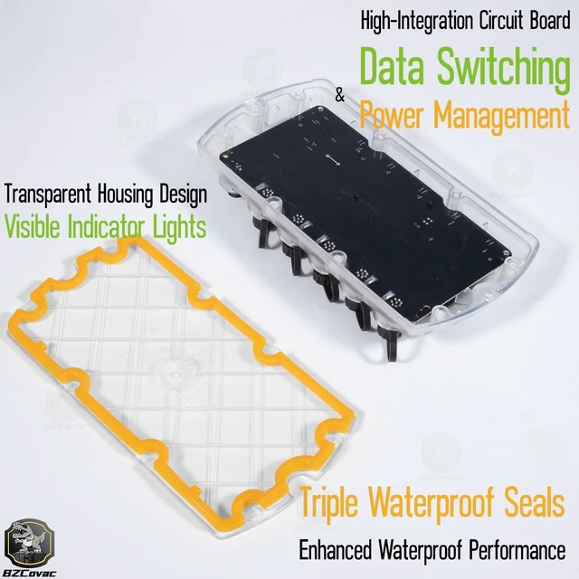 Alt view image 5 of 7 - 411850-1 5 Port Ethernet Switch for Humminbird - AS ETH 5PGL Ethernet Box for Helix G3N/G4N, XPLORE, APEX, SOLIX Fish Finders