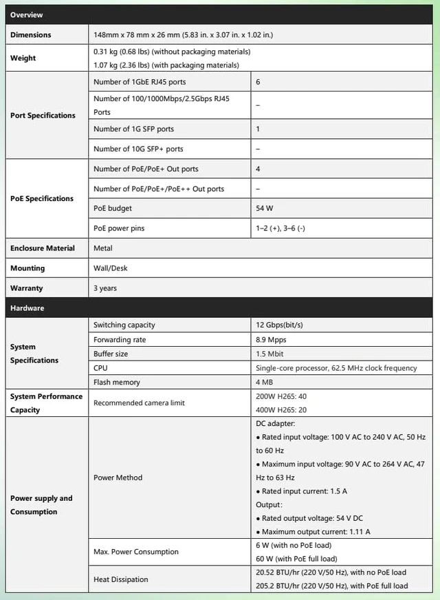 Alt view image 4 of 5 - Lysora LCS-4GS-P 4-Port Gigabit Cloud Managed PoE Switch