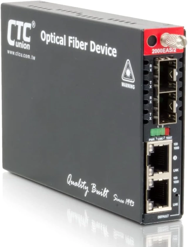 Alt view image 3 of 3 - FRM220A-2000EAS/2-CH01, 2X 10/100/1000Base-T + 2X 100/1000Base-X SFP OAM/IP GbE Managed Switch with Chassis and AC Power Adapter