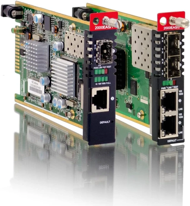 Alt view image 2 of 4 - FRM220A-2000EAS/2, 2X 10/100/1000Base-T + 2X 100/1000Base-X SFP OAM/IP GbE Managed Switch Card