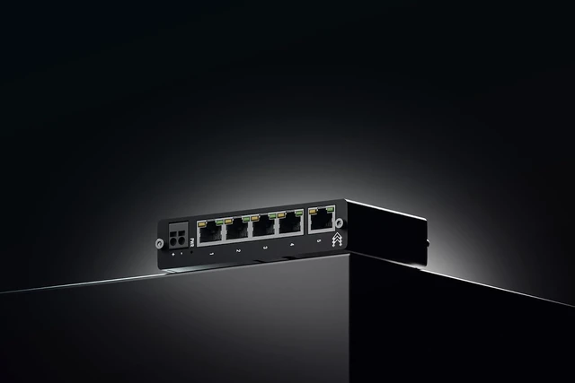 Alt view image 7 of 7 - Teltonika TSW010 TSW010000000 Industrial DIN Rail Ethernet Switch, 5X 10/100 Mbps Ports, Plug and Play, unmanaged, Anodized Aluminum housing