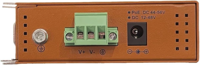 Alt view image 5 of 5 - Henrich 6-Port Industrial Gigabit Ethernet PoE+ DIN-Rail Switch, 2 SFP