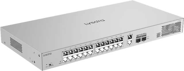 Alt view image 2 of 7 - LCS-24GS-P 28-Port Gigabit PoE+ Cloud Managed Switch