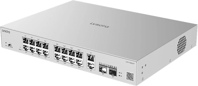 Alt view image 2 of 7 - LCS-16GS-P 20-Port Gigabit PoE+ Cloud Managed Switch NDAA Compliant