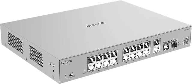 Alt view image 3 of 7 - LCS-16GS-P 20-Port Gigabit PoE+ Cloud Managed Switch NDAA Compliant