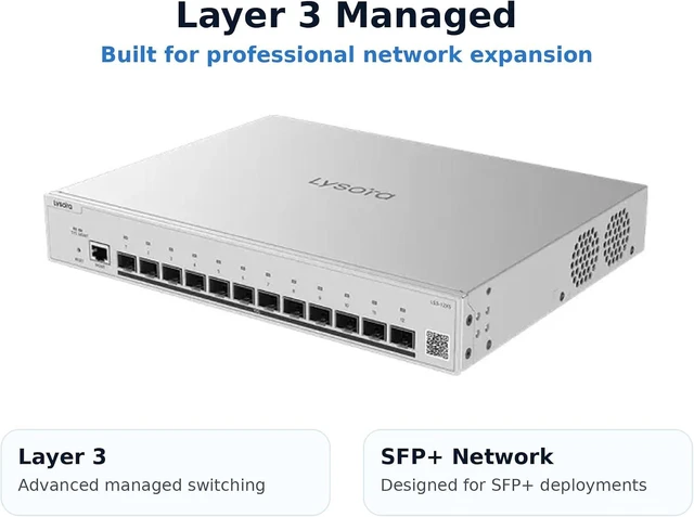 Alt view image 5 of 7 - LS3-12XS 12-Port SFP+ Layer 3 Managed Switch