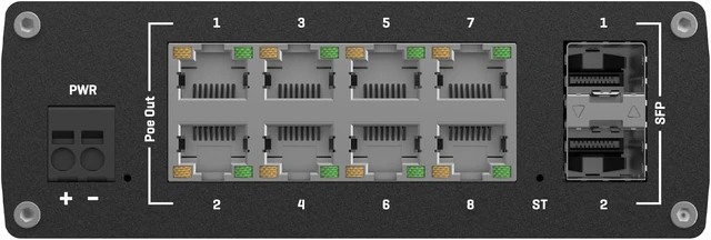 Alt view image 6 of 6 - Teltonika TSW202 Managed POE+ Switch (with 250W Power Adapter)