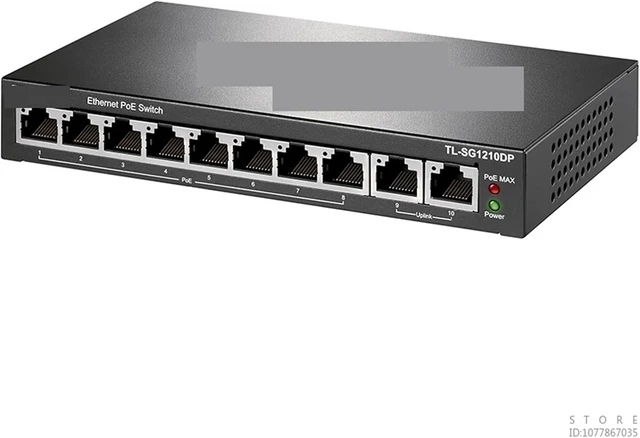 Alt view image 2 of 4 - USB Charger Station, 8-Port Gigabit Poe Switch Uplink 2 to 10 Network Splitter