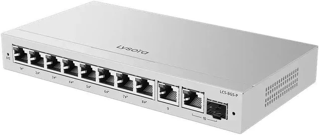 Main image of Lysora LCS-8GS-P 8-Port Gigabit Cloud Managed PoE Switch with Combo SFP Uplink