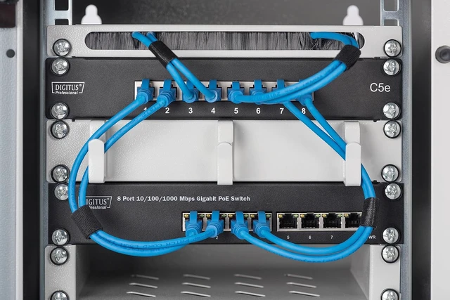 Alt view image 5 of 6 - Digitus 8-Port 10" 80W Gigabit Ethernet Poe Switch (dN-95317-1)