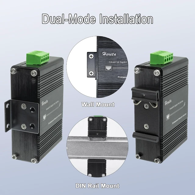 Alt view image 7 of 7 - Industrial Gigabit Smart PoE++ Splitter 10/100/1000Mbps IEEE802.3af/at/bt with LED Display and Adjustable Output Voltage 5~36VDC 70W for Non-PoE Devices (Smart PoE Splitter 95W)